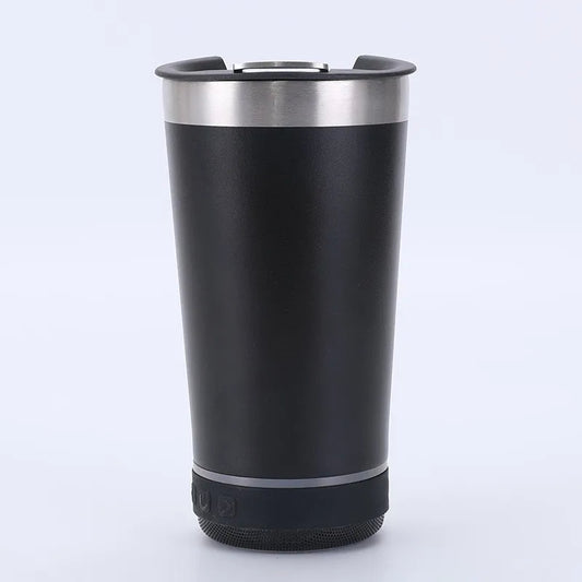 Vaso térmico de acero inoxidable con parlante Bluetooth