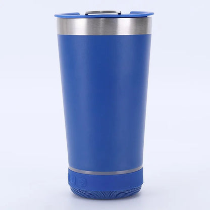 Vaso térmico de acero inoxidable con parlante Bluetooth