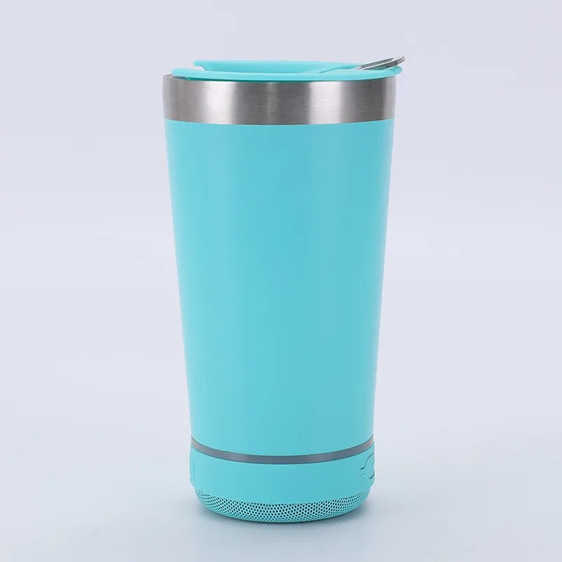 Vaso térmico de acero inoxidable con parlante Bluetooth