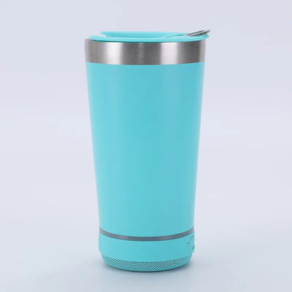 Vaso térmico de acero inoxidable con parlante Bluetooth