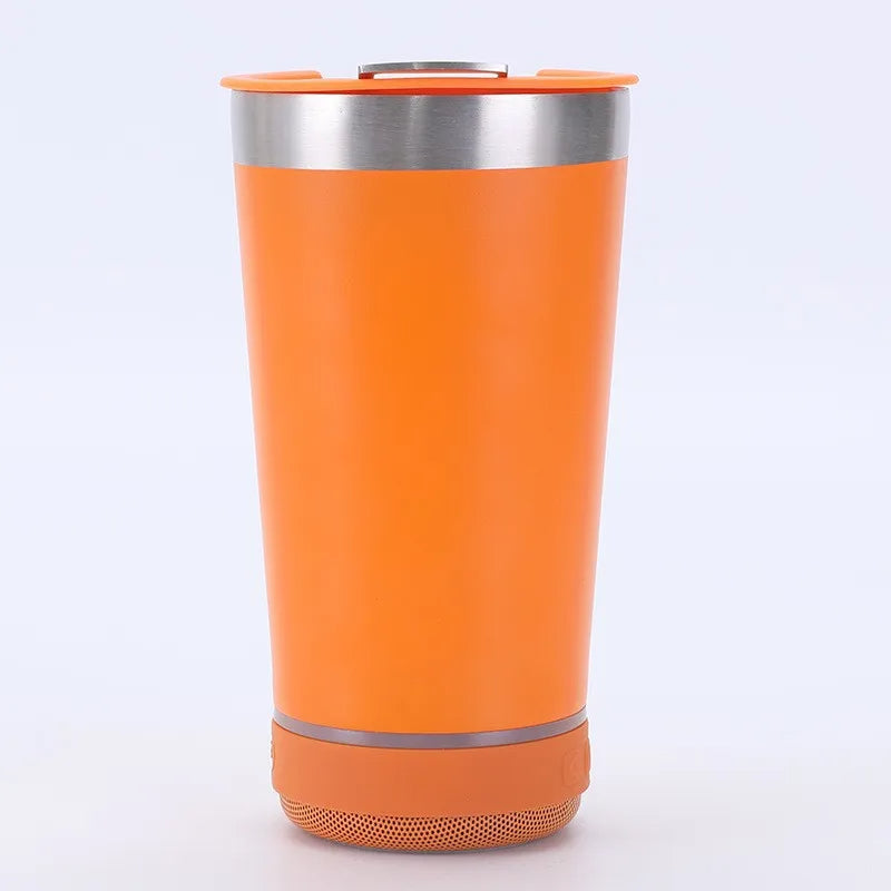 Vaso térmico de acero inoxidable con parlante Bluetooth