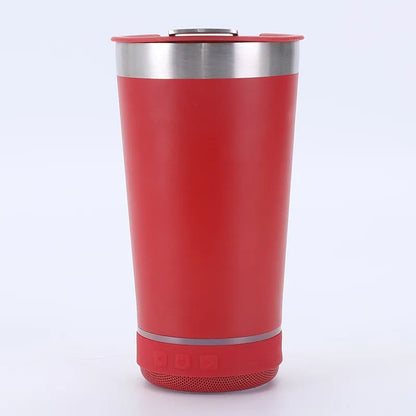 Vaso térmico de acero inoxidable con parlante Bluetooth