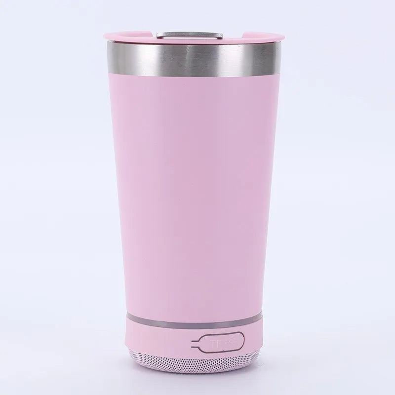 Vaso térmico de acero inoxidable con parlante Bluetooth